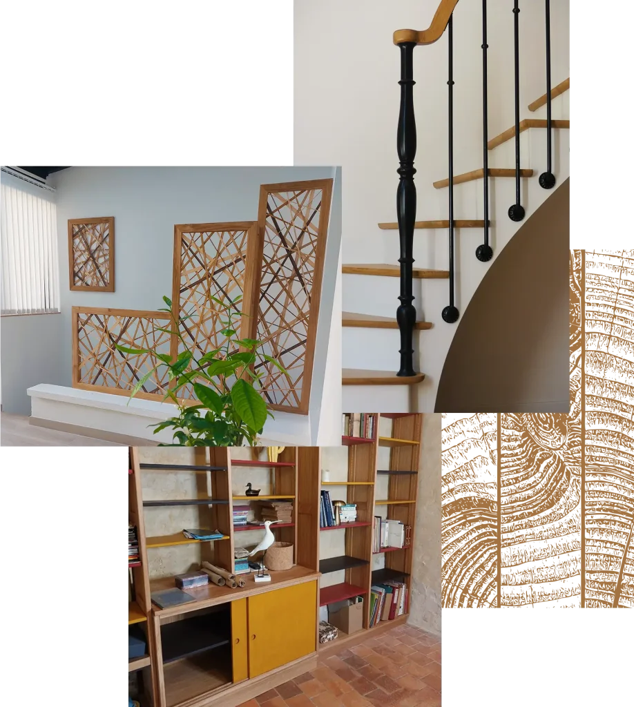 Composition de photo de création en menuiserie de Arnaud Bourlier.