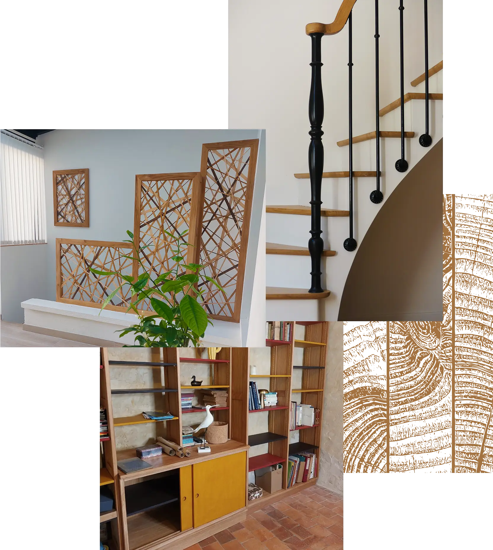 Composition de photo de création en menuiserie de Arnaud Bourlier.